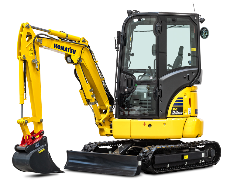 Mini-pelle Komatsu – PC24MR-5 Matériel Komatsu France SAMI TP pour entreprise de travaux publics, génie civil. Machine d'occasion et neuves. Location machine. Machine btp. Location pelle. Prix location mini-pelle.