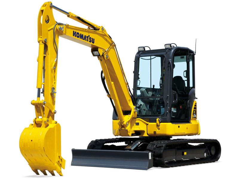 Mini-pelle Komatsu – PC55MR-5 Matériel Komatsu France SAMI TP pour entreprise de travaux publics, génie civil. Machine d'occasion et neuves. Location machine. Machine btp. Location pelle. Prix location mini-pelle.