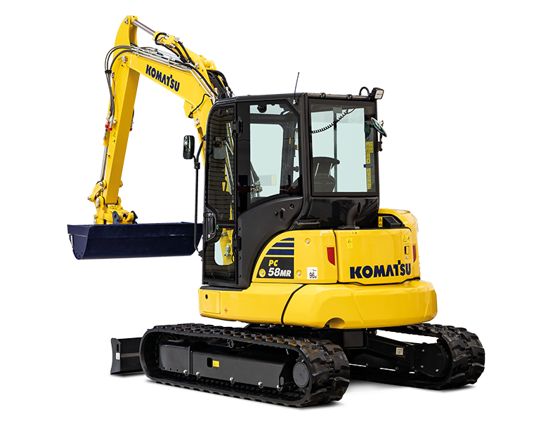 Mini-pelle Komatsu – PC58MR-5 Matériel Komatsu France SAMI TP pour entreprise de travaux publics, génie civil. Machine d'occasion et neuves. Location machine. Machine btp. Location pelle. Prix location mini-pelle.